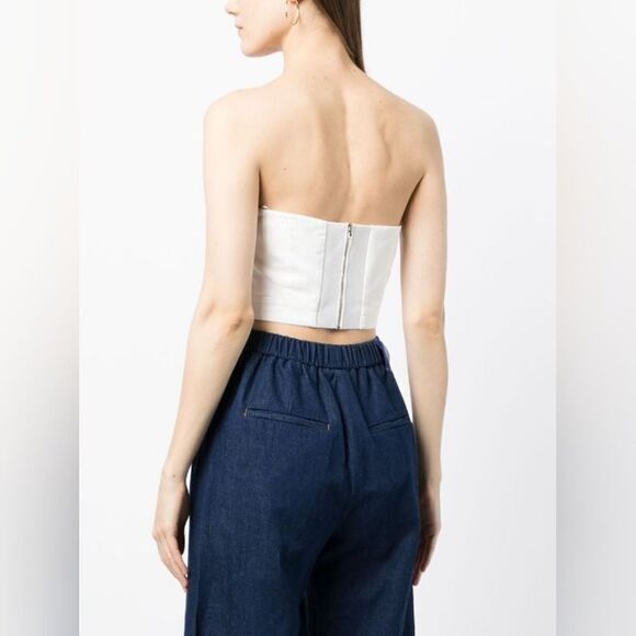 NWT Forte Forte Strapless Cropped Bustier - Picture 4 of 11